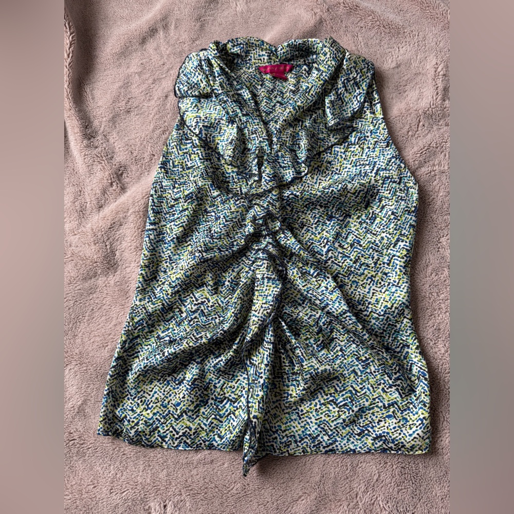 Sunny Leigh Multicolor Abstract sleeveless blouse